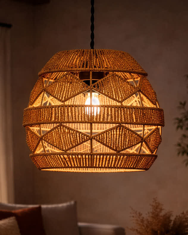 Lamp Shades - Guthrie Rattan Easy Fit Light Shade