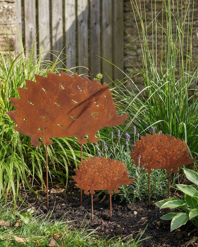 Hedgehog Family Garden Ornament