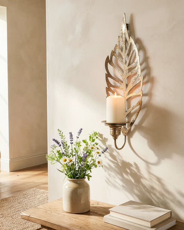 Indoor wall lights - Gold Leaf Wall Mounted Sconce