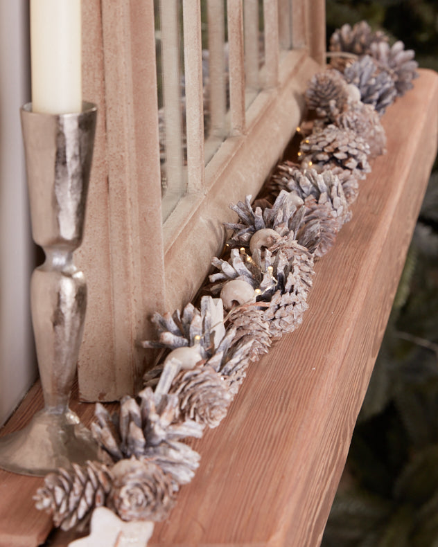 Frosted Forest Pinecone Christmas Garland 110cm