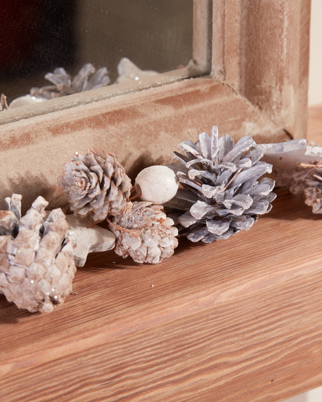 Frosted Forest Pinecone Christmas Garland 110cm