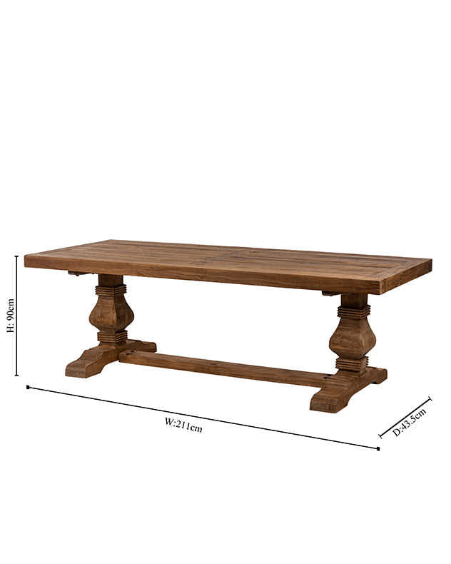 Reclaimed Elm Refectory Dining Table