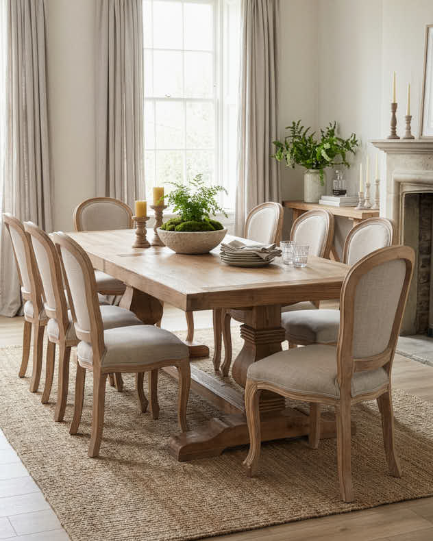 Brown Reclaimed Pine &amp; Reclaimed Elm Dining Tables - Reclaimed Elm Refectory Dining Table