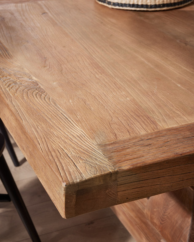 Solid elm on sale dining table