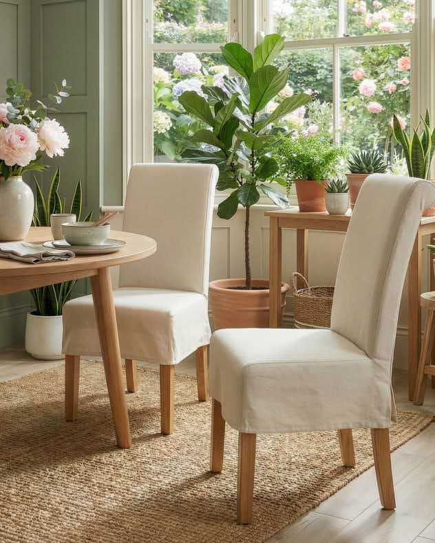 Set of 2 Natural Dining Chairs