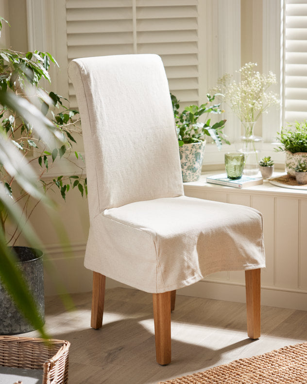 Cream dining chair sale covers