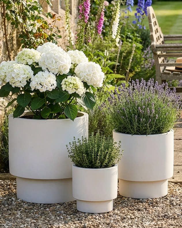 Small Natural Fibre Clay Pots & Planters - Noma Beige Planter Collection