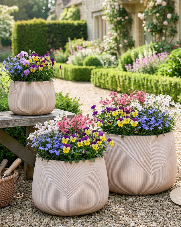 Kalo Striped Planter Collection