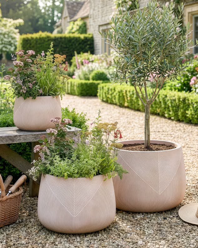 Kalo Striped Planter Collection