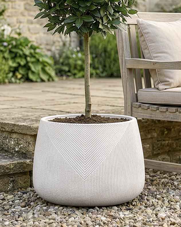 Pots & Planters Set of 3 - Kalo Striped Planter Collection