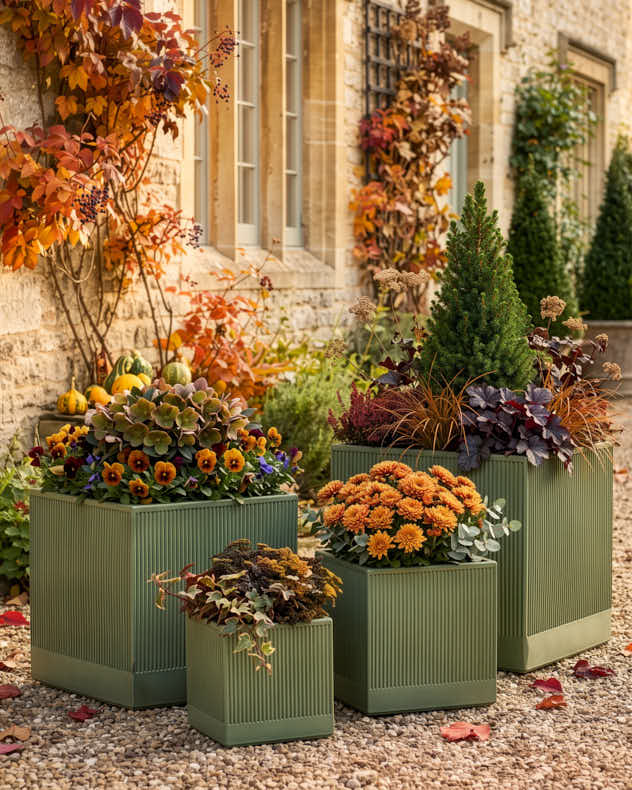 Agri Green Ribbed Planter Collection