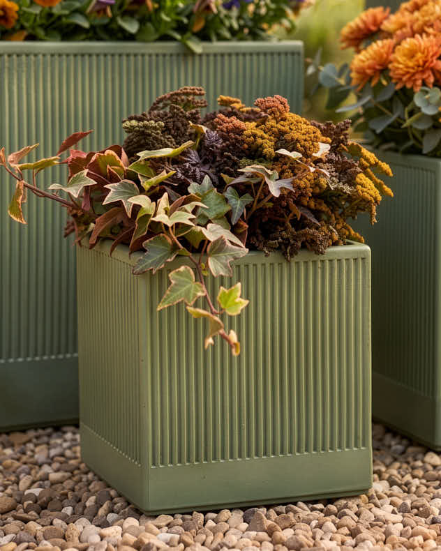 Agri Green Ribbed Planter Collection