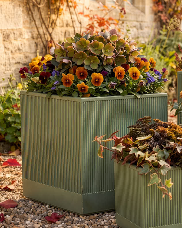 Agri Green Ribbed Planter Collection