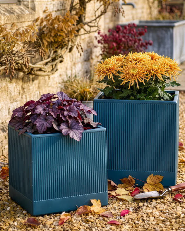 Agri Blue Ribbed Planter Collection
