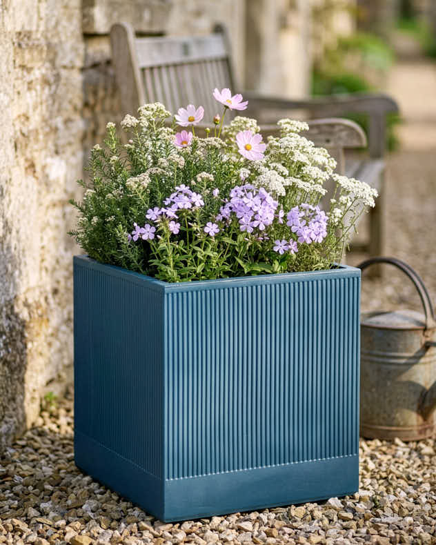 Pots &amp; Planters - Agri Blue Ribbed Planter Collection