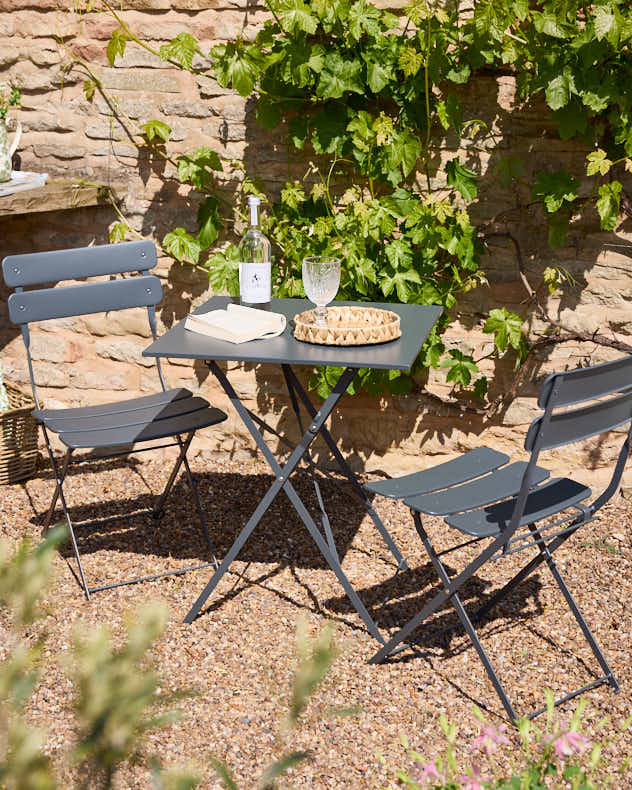 Grey 2 Person Garden Bistro Set