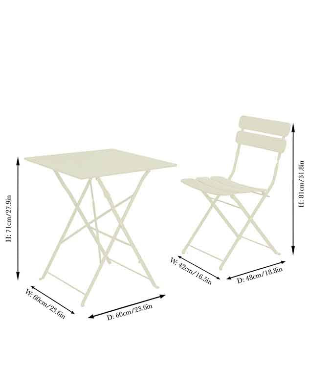 Taupe 2 Person Garden Bistro Set