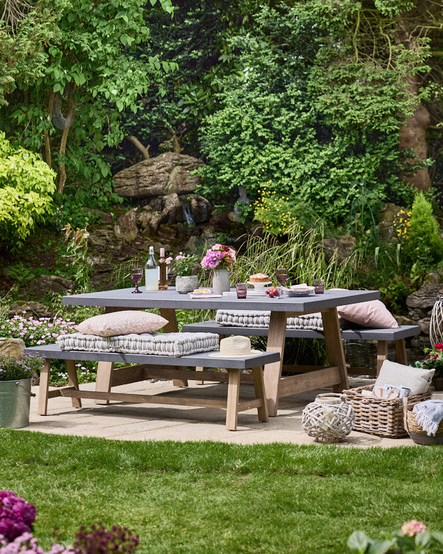 Culver Garden Table and Benches