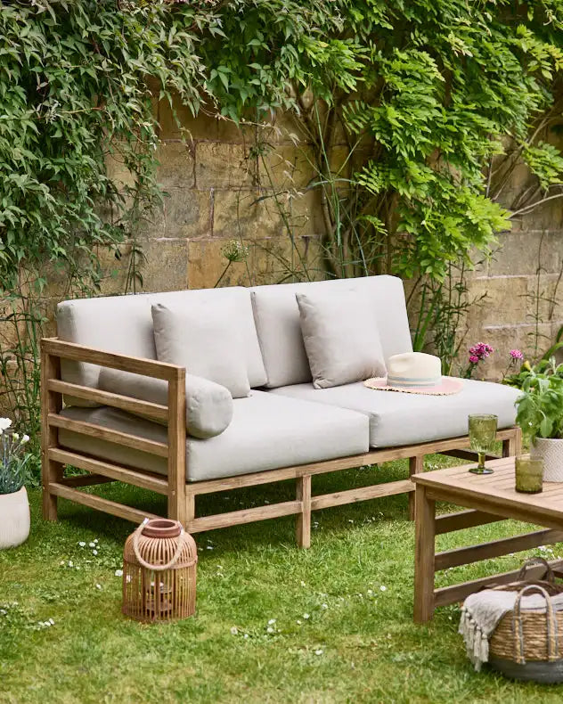 garden two seater corner sofa