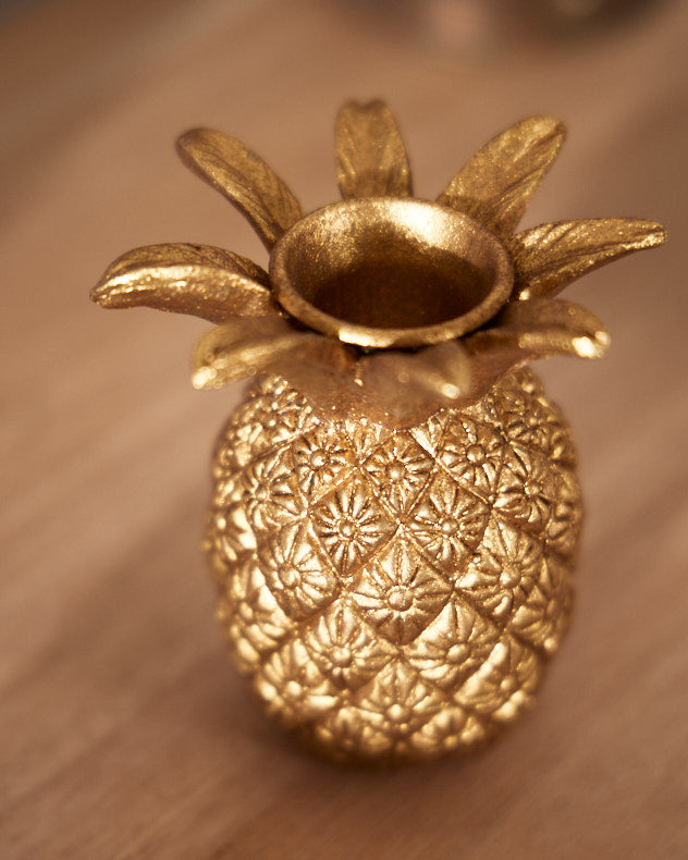 Gold Pineapple Candle Holder