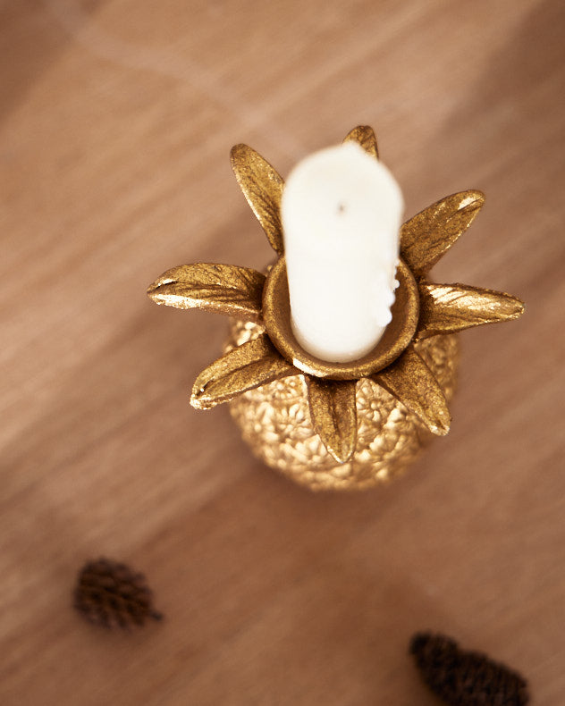 Gold Pineapple Candle Holder