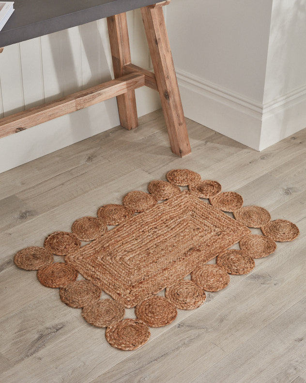 Polperro Natural Jute Woven Doormat