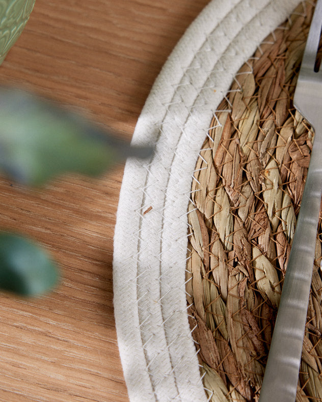 Boho Round Woven Rattan Placemat