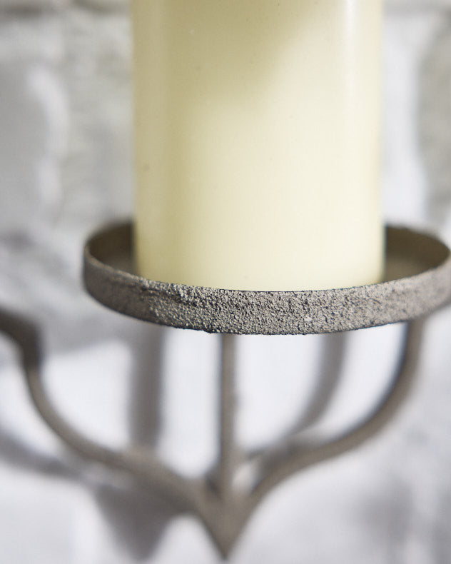 Grey Moroccan Wall Candle Sconce