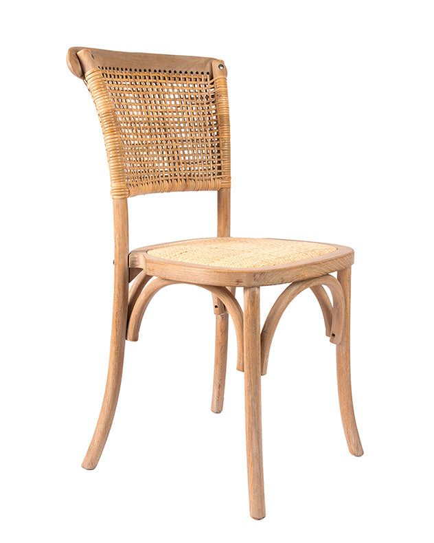 Set of 2 Wicker Dining Chairs