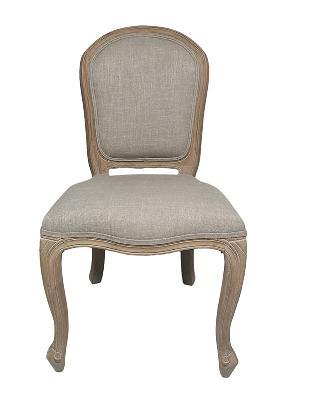 Set of 2 Loire Linen Dining Chairs