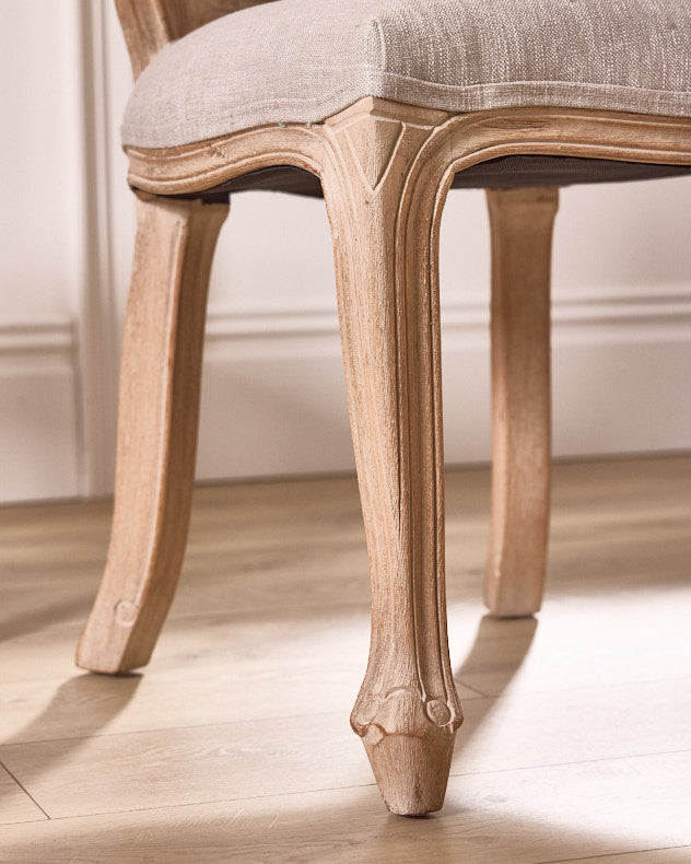 Set of 2 Loire Linen Dining Chairs