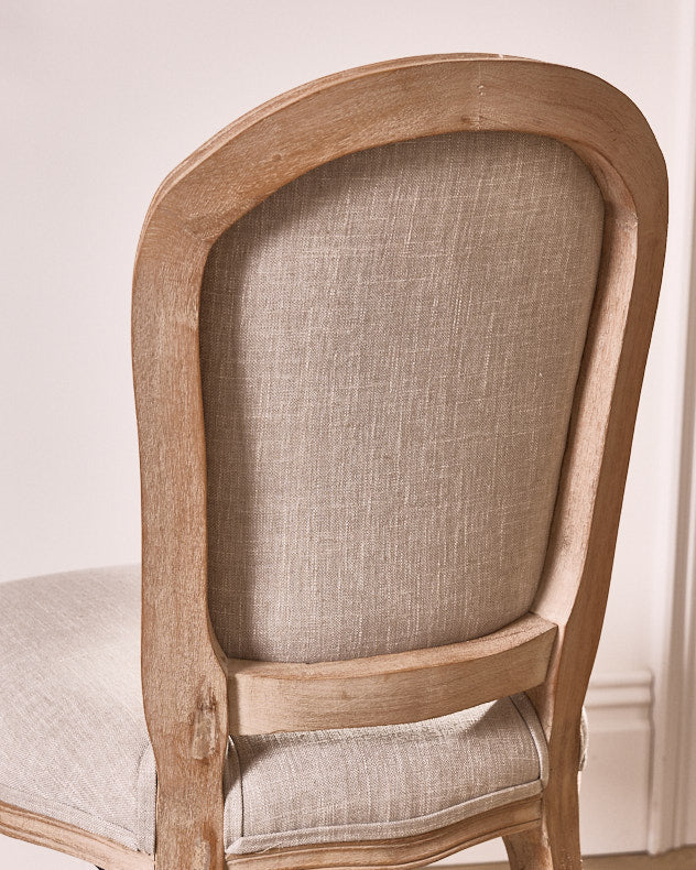 Set of 2 Loire Linen Dining Chairs