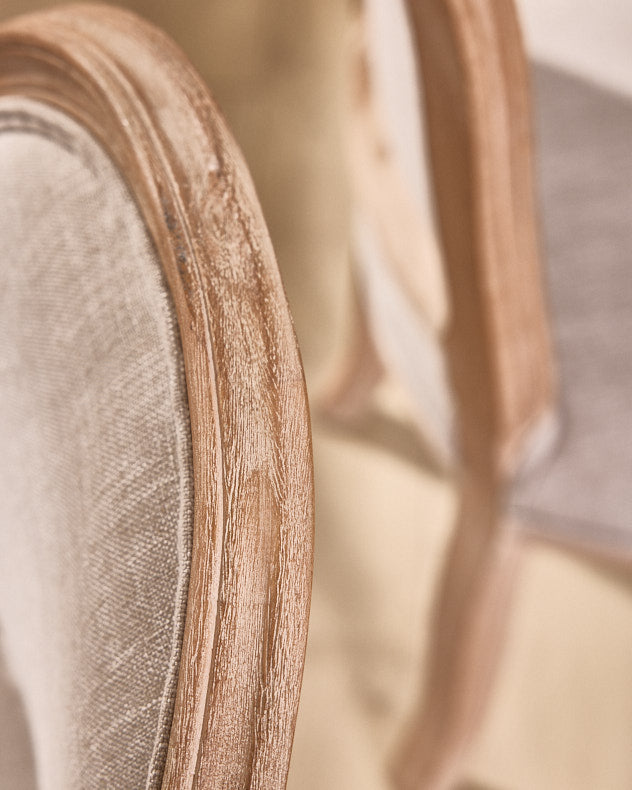 Set of 2 Loire Linen Dining Chairs