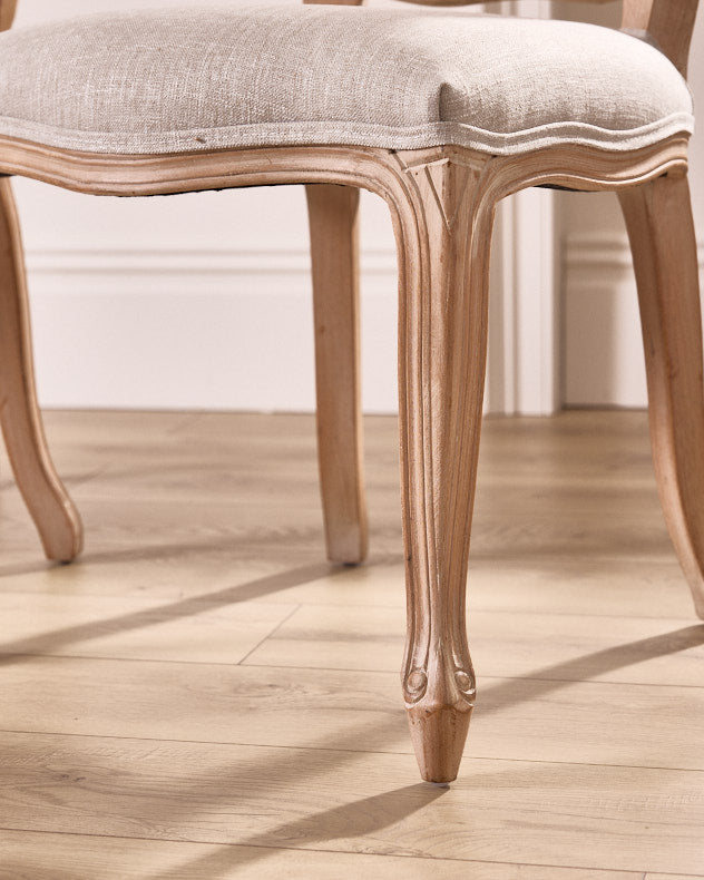Set of 2 Loire Rattan Back Dining Chairs