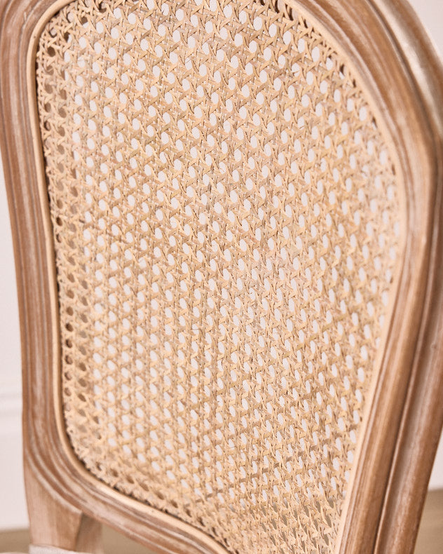 Set of 2 Loire Rattan Back Dining Chairs