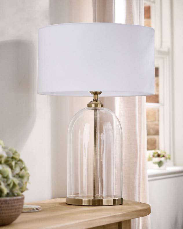 Glass Cloche Base Lamp