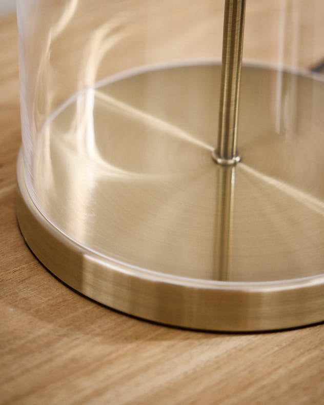 Glass Cloche Base Lamp Bottom View