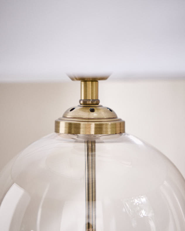 Glass Cloche Base Lamp Close Look