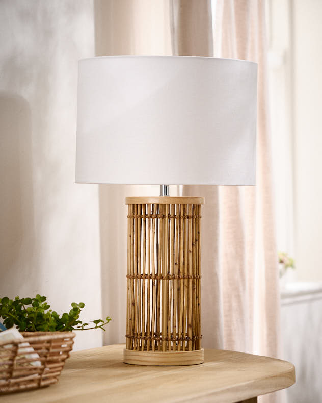 Bamboo Base Table Lamp