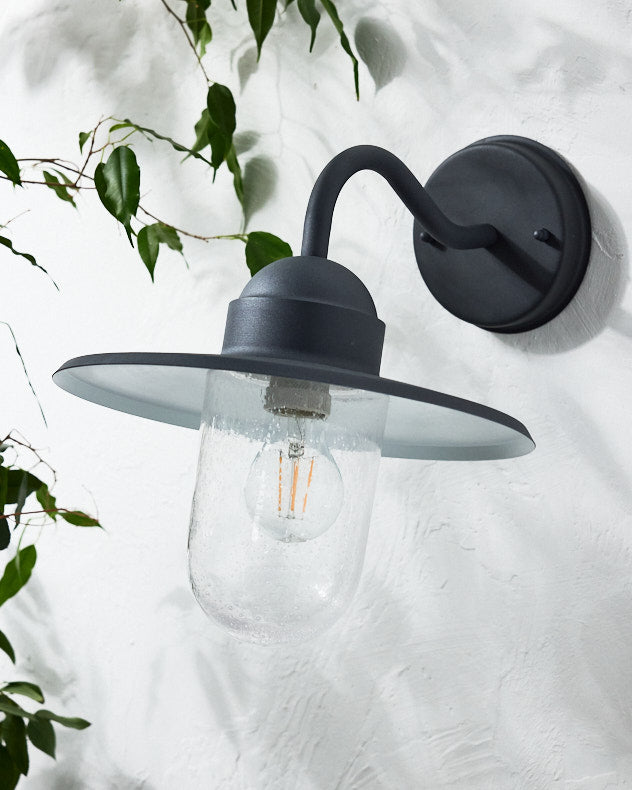 Padstow Metal Fisherman Outdoor Wall Light, Grey