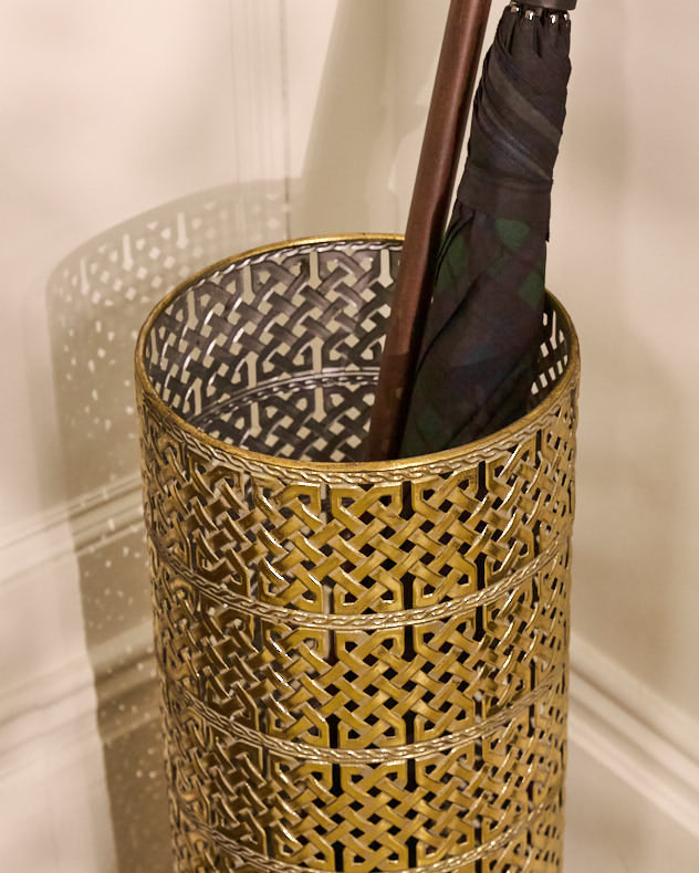 Gold Lattice Umbrella Stand Top View