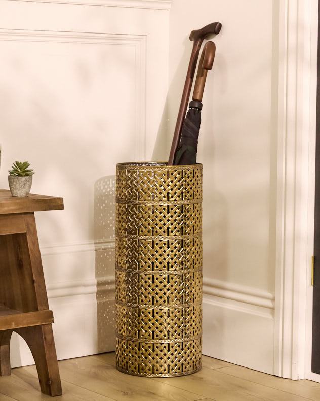 Gold Lattice Umbrella Stand