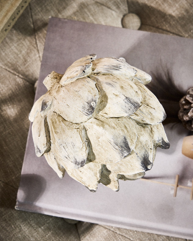 Grey Resin Artwork - Resin Artichoke Ornament