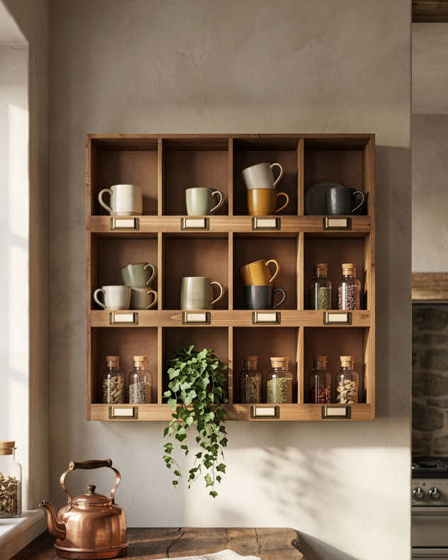Shelves - 12 Compartment Wall Storage Unit