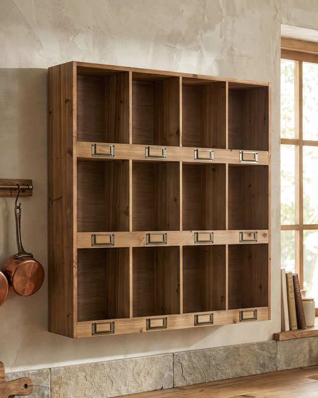 Shelves - 12 Compartment Wall Storage Unit