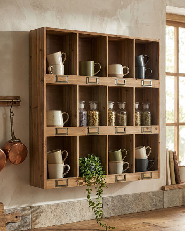 Shelves - 12 Compartment Wall Storage Unit