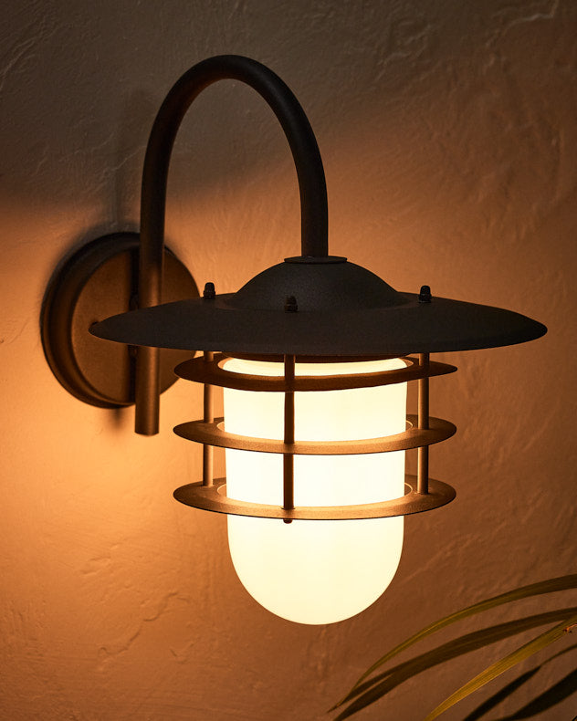 Outdoor Wall Lights - Atomic Metal Black Wall Light
