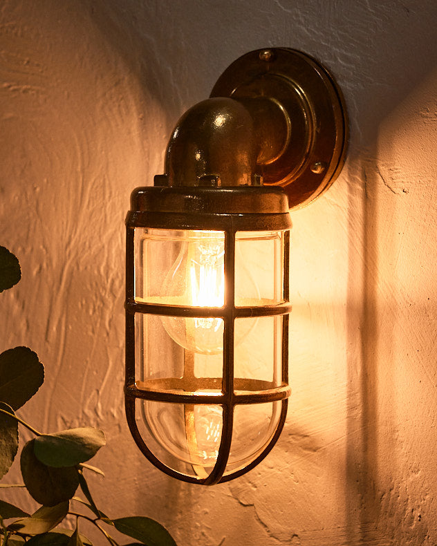 Sedgwick Metal Caged Outdoor Wall Light Dibor