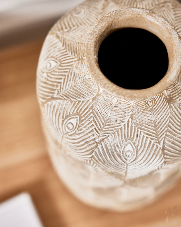 Ancroft Matt Embossed Ceramic Vase