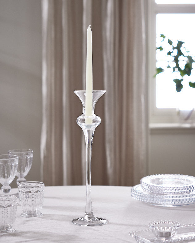 Somerton Tall Clear Glass Candle Holder